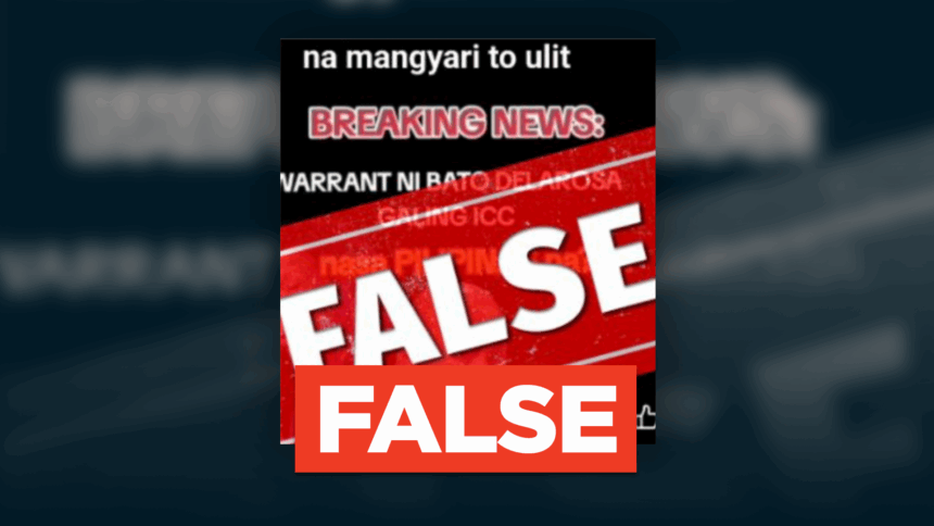 ICC has NOT issued arrest warrant for Sen. Bato dela Rosa