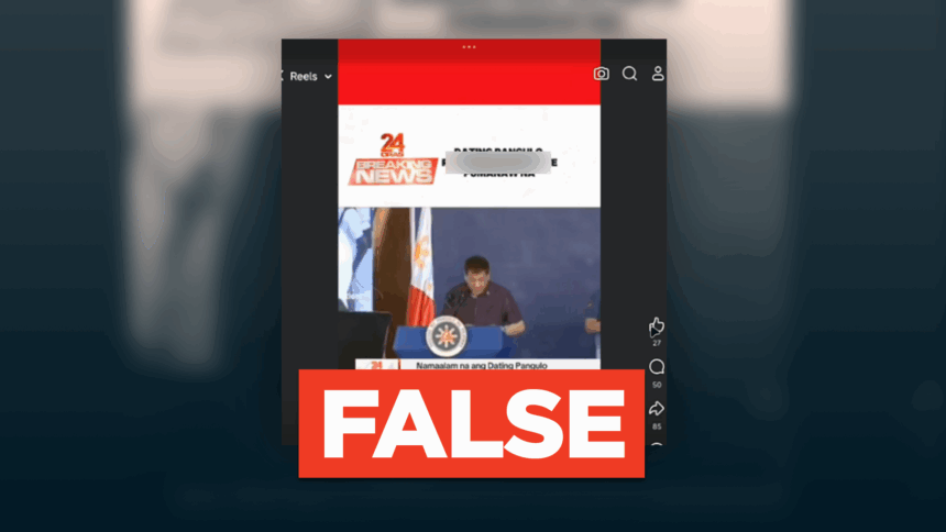Duterte death claim is FALSE—no official confirmation, AI video deceives viewers