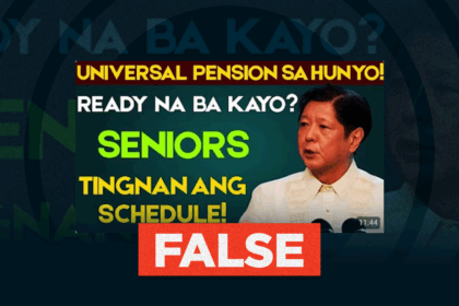 Approved Universal Social Pension for senior citizens starting June 2025 is FAKE