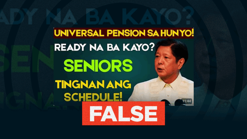 Approved Universal Social Pension for senior citizens starting June 2025 is FAKE