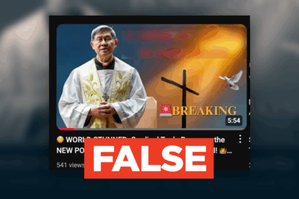 Cardinal Tagle was NOT elected pope, as Pope Leo XIV is the legitimate successor