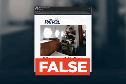 FACT CHECK: Duterte is NOT released by ICC, contrary to viral plane return claim