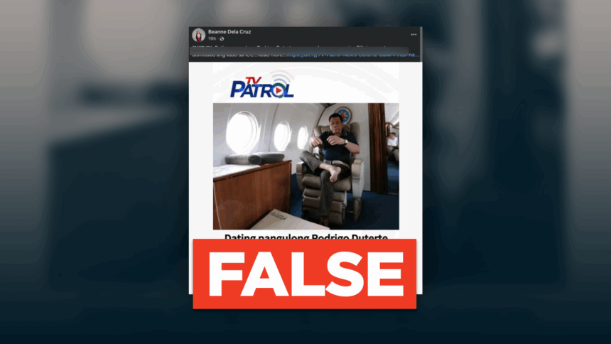 FACT CHECK: Duterte is NOT released by ICC, contrary to viral plane return claim