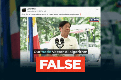 Marcos endorsement of AI trading platform is AI-GENERATED