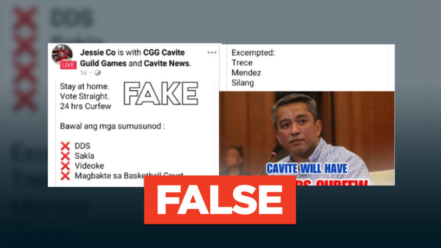 24-hour Cavite curfew is FAKE, Remulla denies issuing any order